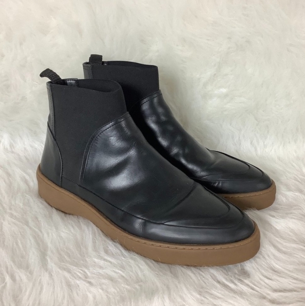 Jack Erwin Black Leather Thea Chelsea Boot 8
